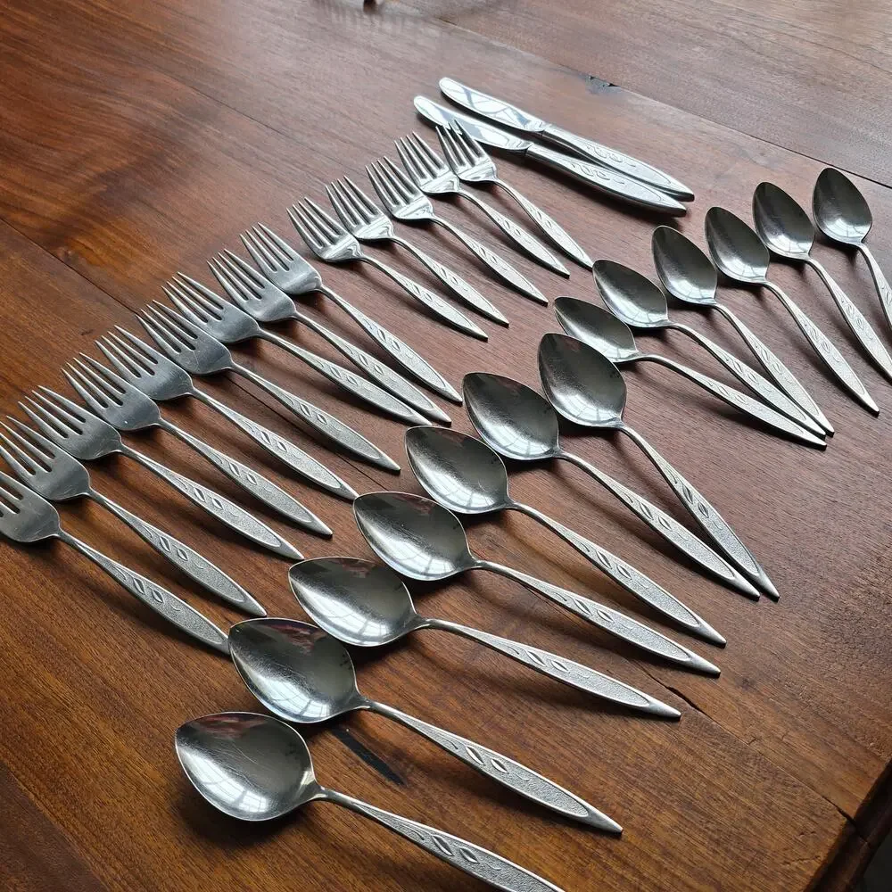 Vintage Oneida Royal Harvest Flatware WM Rogers Premier Stainless 29 Pcs MCM